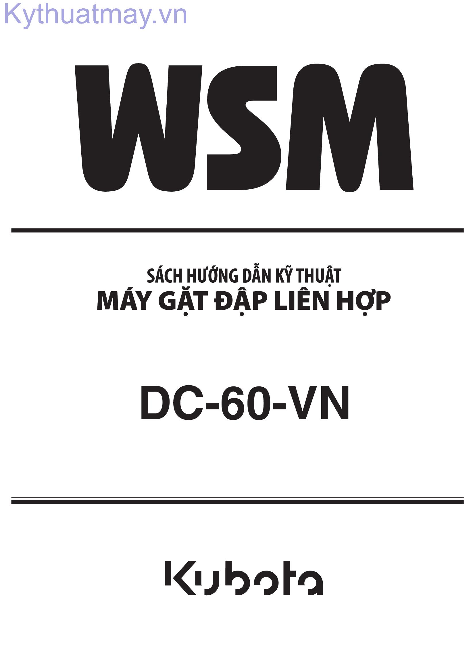 Tài liệu kỹ thuật máy gặt đập liên hợp DC-60-VN